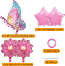VIKY® Schmetterling Geburtstagsdeko Mädchen Rosa Set