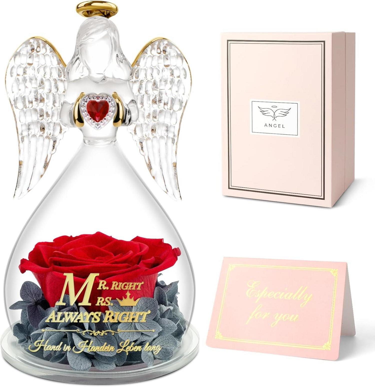 Ewige Rose Engel Geschenk für Paare Hochzeitsgeschenk Jubiläum