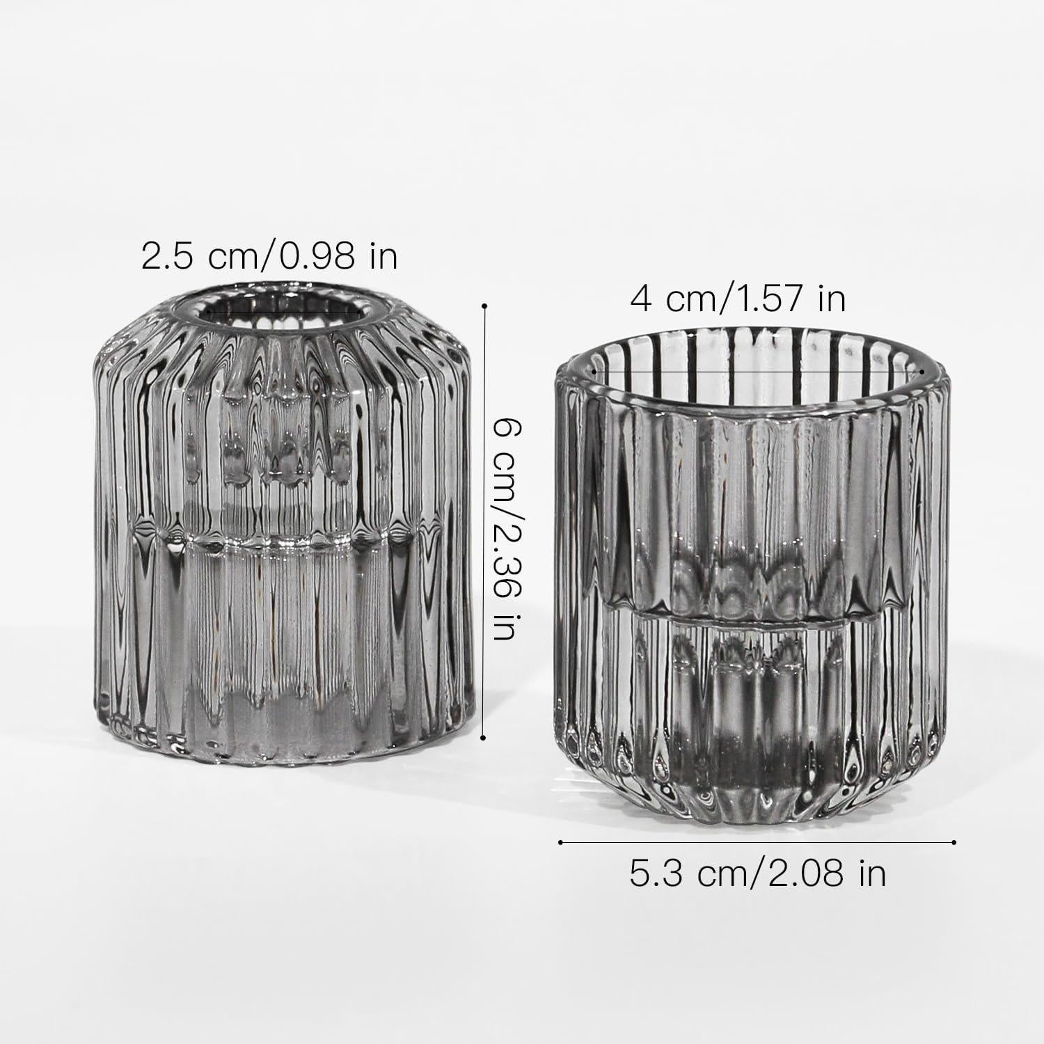 Kerzenhalter Glas Stabkerzen Teelichtkerzen Tischdekoration Hochzeit