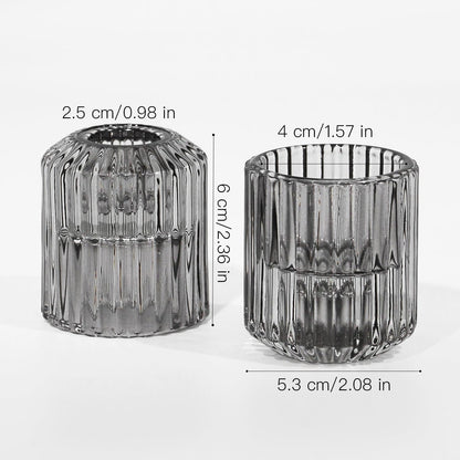Kerzenhalter Glas Stabkerzen Teelichtkerzen Tischdekoration Hochzeit