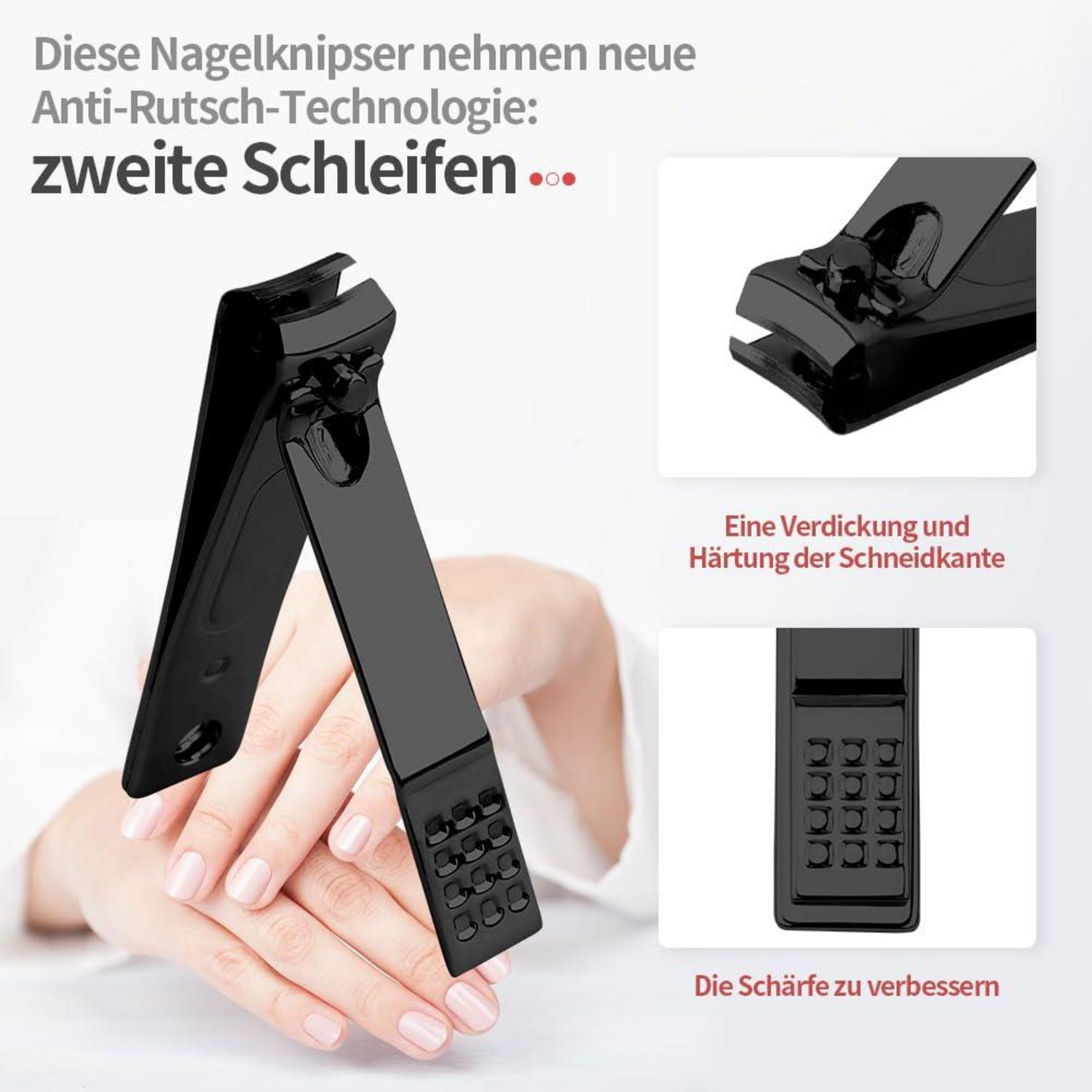 Maniküre Set Edelstahl Nagelpflege Fußpflege Nagelschere Nageletui Manikürset Nagelset Damen Herren Pflegeset Nägel Machen Fusspflege