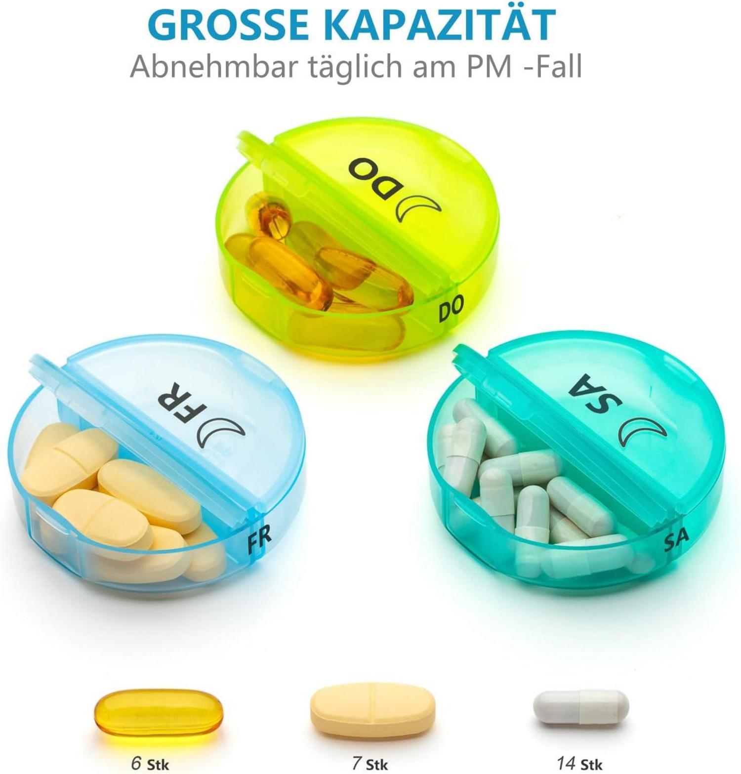 Pillendose 28 Tage Monatlich, Große Kapazität, Klare Etiketten