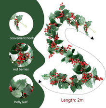 Weihnachts Beeren Girlande Rote Beeren Tannenzapfen