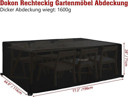 Gartenmöbel Abdeckung 600D Oxford Wasserdicht WinterfestUV Beständige
