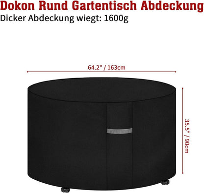 Gartenmöbel Abdeckung 600D Oxford Wasserdicht Rund