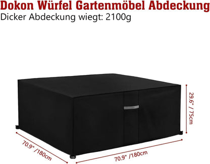 Gartenmöbel Abdeckung 600D Oxford Gewebe Winterfest UV-Schutz