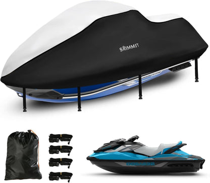 Jet Ski Bootsabdeckung Wasserdicht 420D Oxford Gewebe 292-305cm Silber