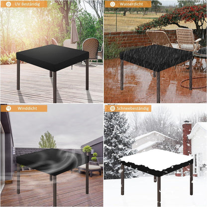 Dokon Tischplattenhülle 90x90x10cm Gartenmöbel Abdeckung