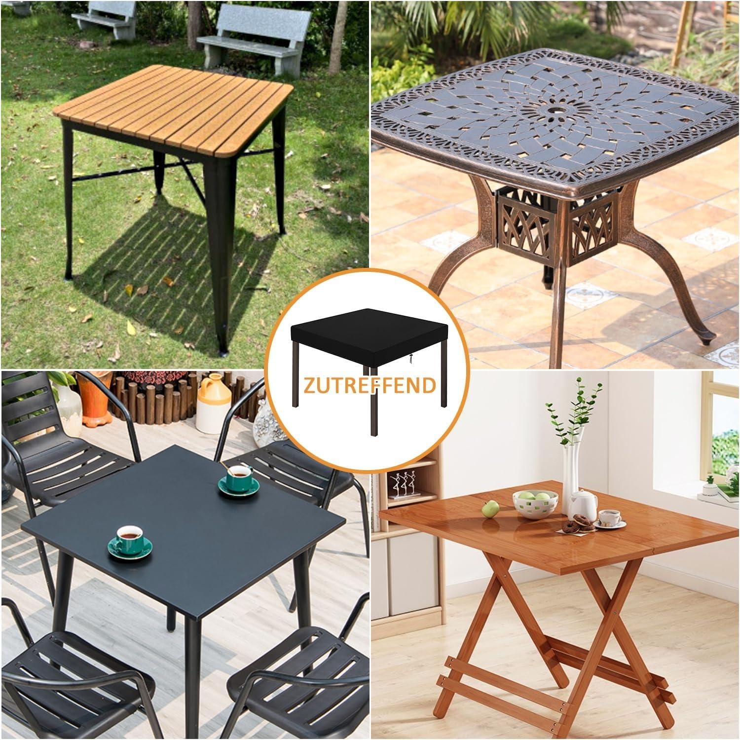 Dokon Tischplatte Abdeckung 90x90cm Gartenmöbel Schutzhülle 600D Oxford