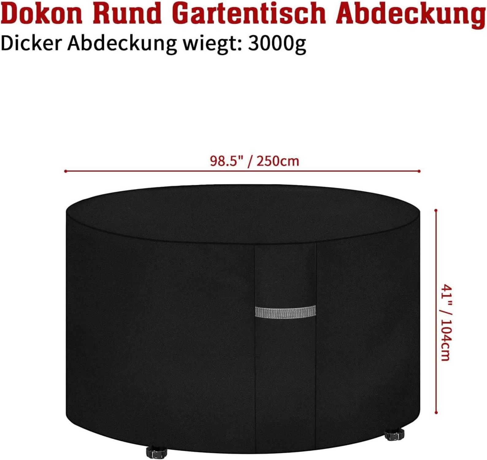 Gartenmöbel Abdeckung Wasserdicht 600D Oxford Schutzhülle Rund