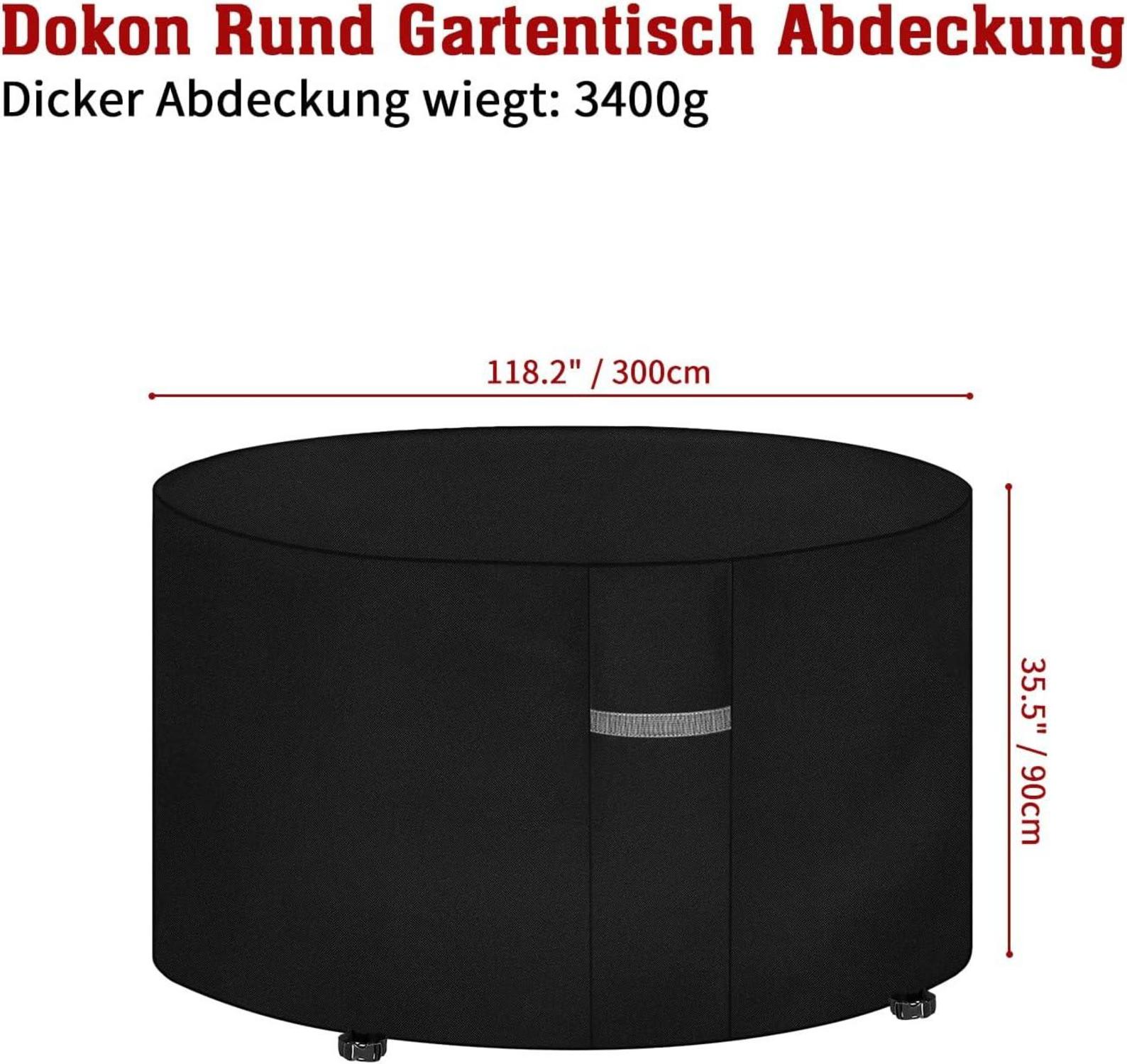 Gartenmöbel Abdeckung Wasserdicht 600D Oxford Schutzhülle Rund