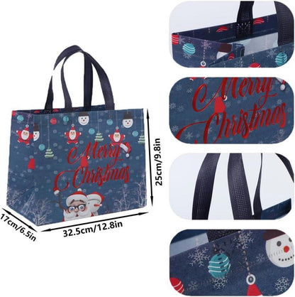 5er Set Große Weihnachts-Geschenktüten Vliesstoff Faltbar