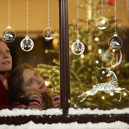 260 Stück Weiß Weihnachts Fensterbild PVC Schneeflocken Deko