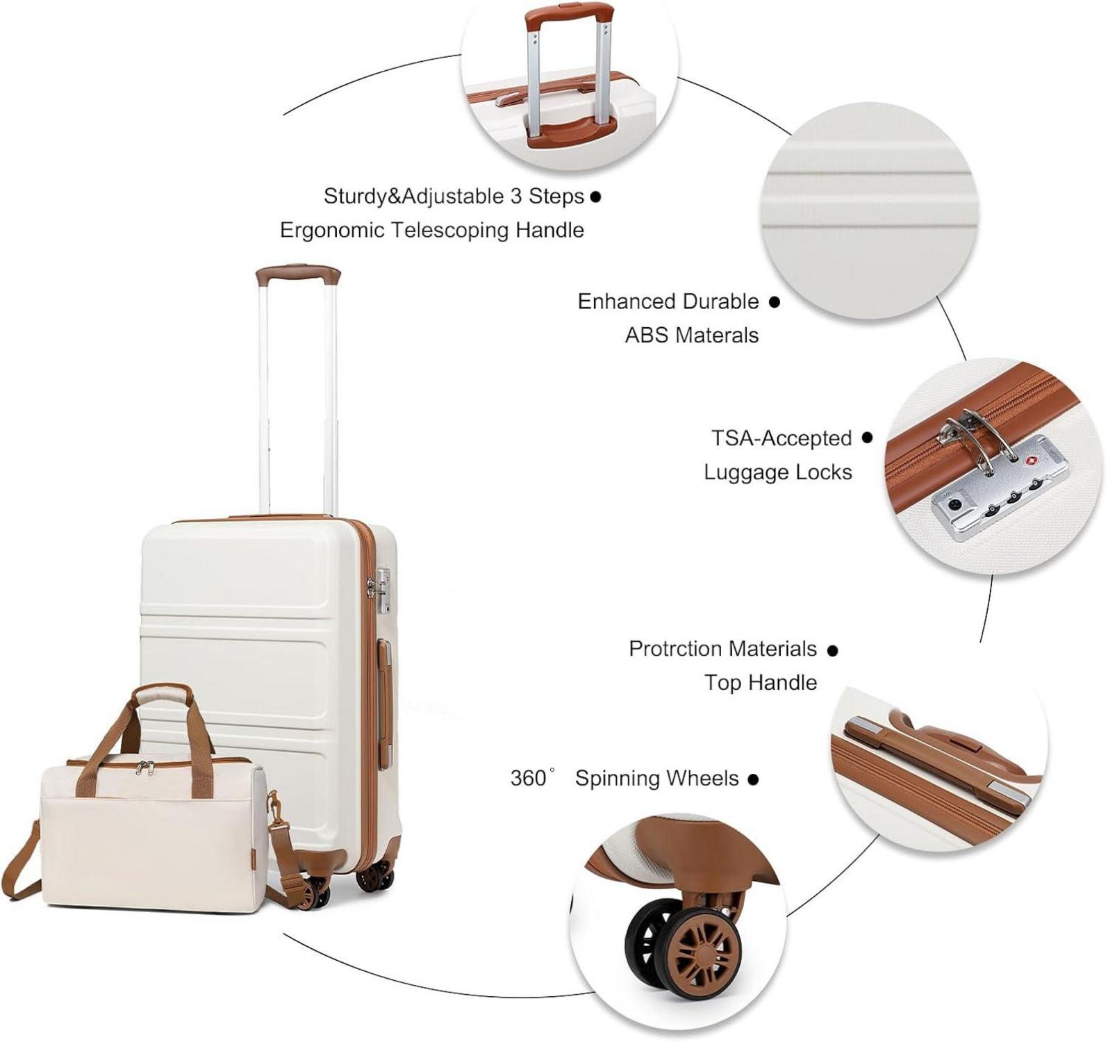 55cm Handgepäck-Koffer Trolley Set 2 Teilig