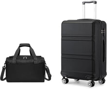 KONO Handgepäck-Koffer Trolley Set 2-teilig Schwarz 55cm