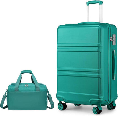 Großer Koffer Set 2-teilig mit Reisetasche Türkis 74cm