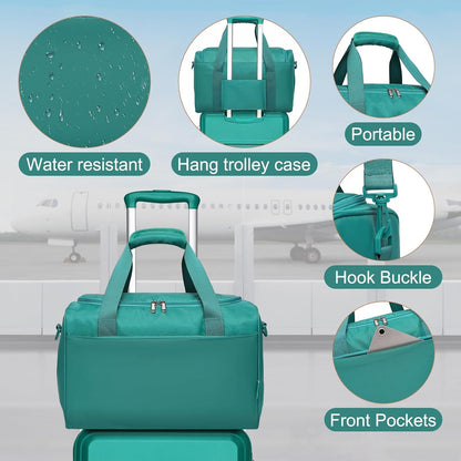 KONO Groß Reisekoffer Rollkoffer Set 2-teilig Türkis 74cm Gepäck-Sets