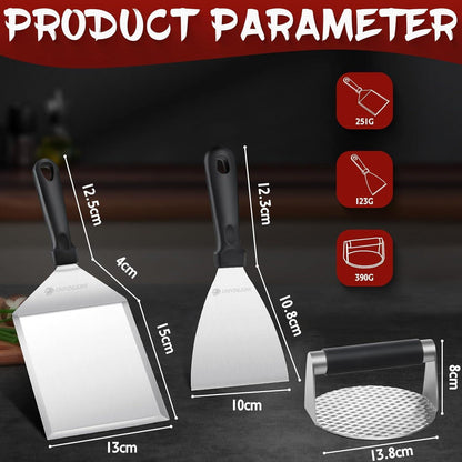 SchwabenBurger Burger Set XL Plancha Spachtel Burgerpresse