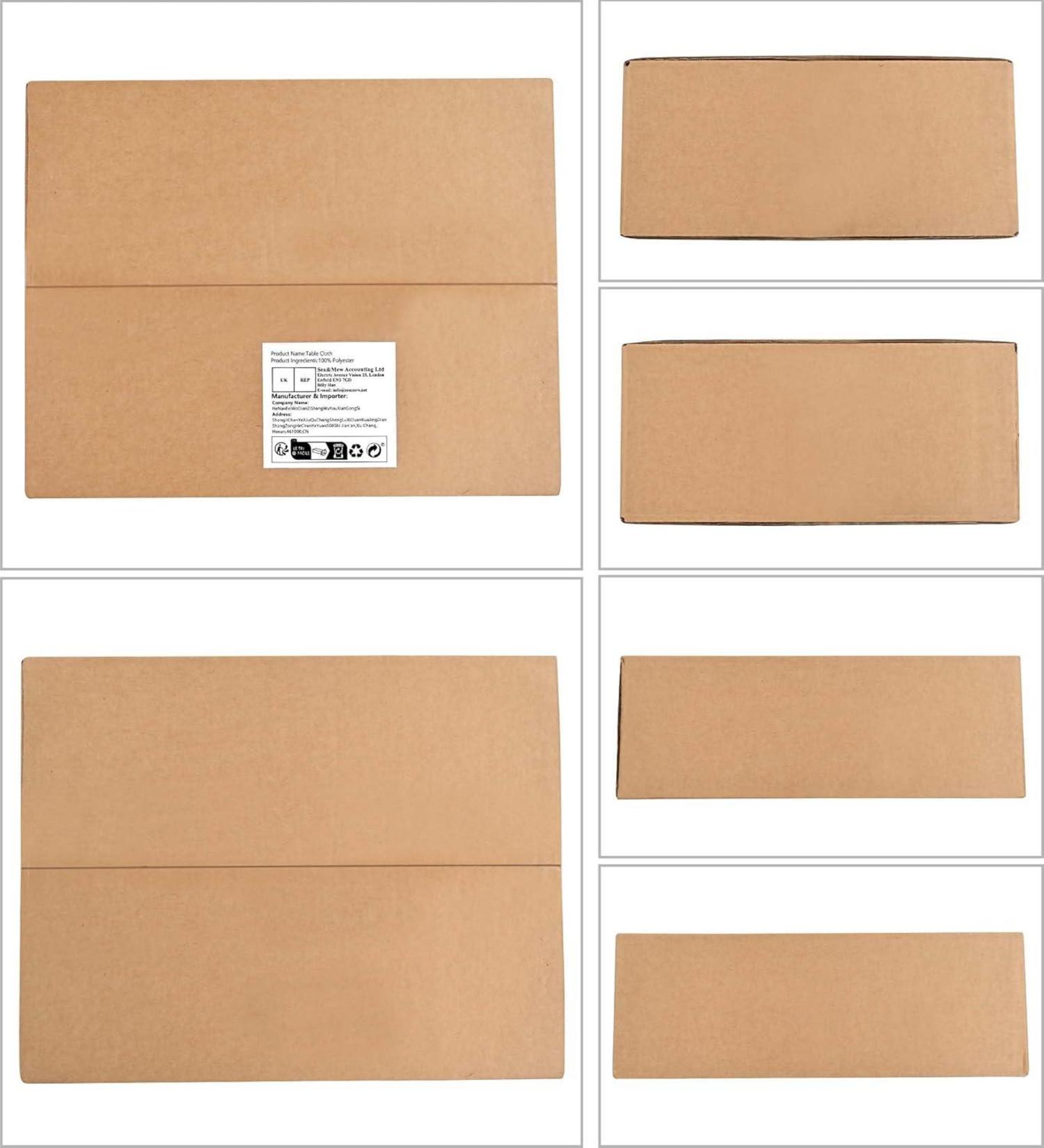 10er Pack Weiße Rechteckige Tischdecken 153x260 cm - Polyesterstoff für