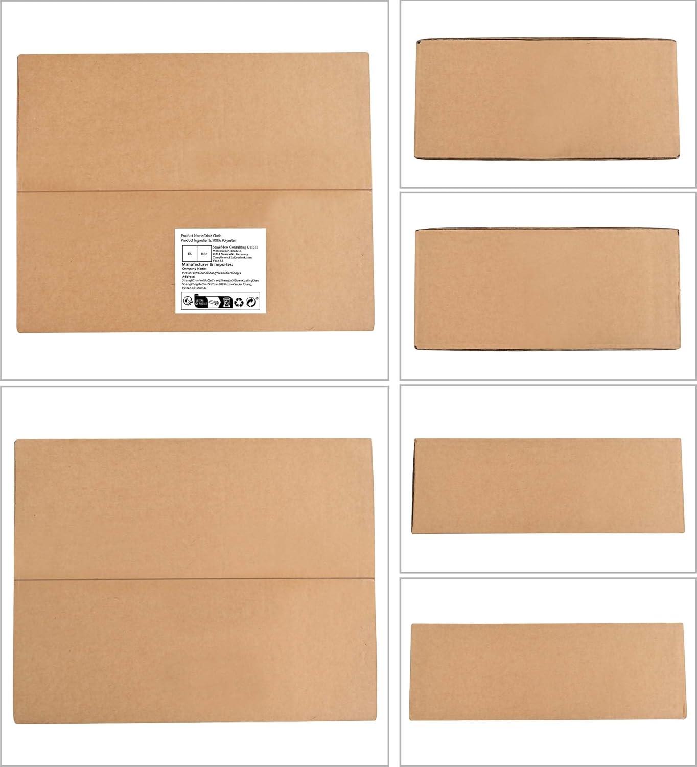 10er Pack weiße rechteckige Polyester-Tischdecken 153 x 260 cm - für Hochzeit, Geburtstag, Party