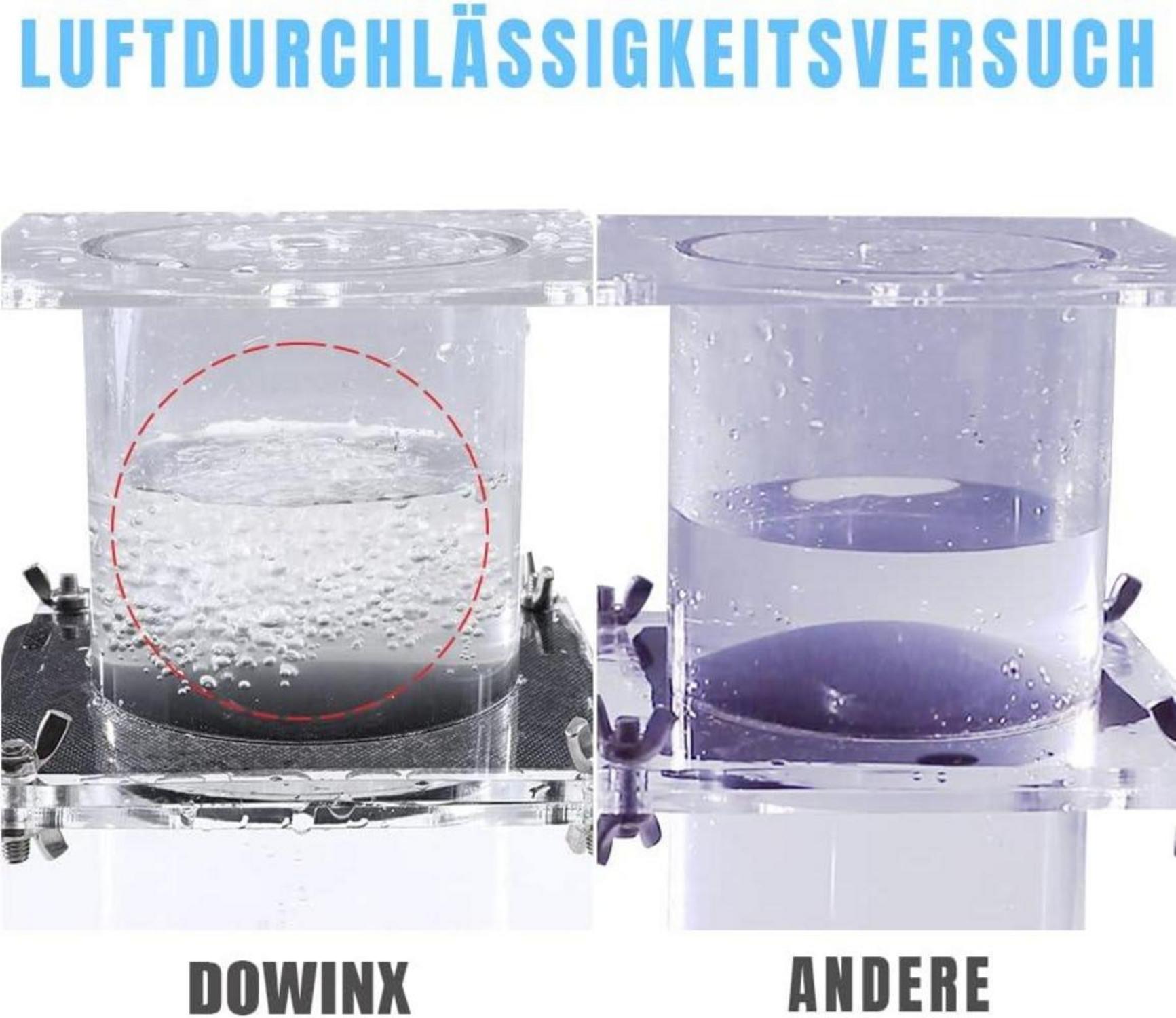Dowinx Gaming Stuhl Bürostuhl Stoff Blau Ergonomisch Fußstütze Massage 136x60x57