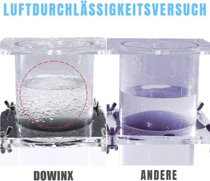 Dowinx Gaming Stuhl Bürostuhl Stoff Blau Ergonomisch Fußstütze Massage 136x60x57