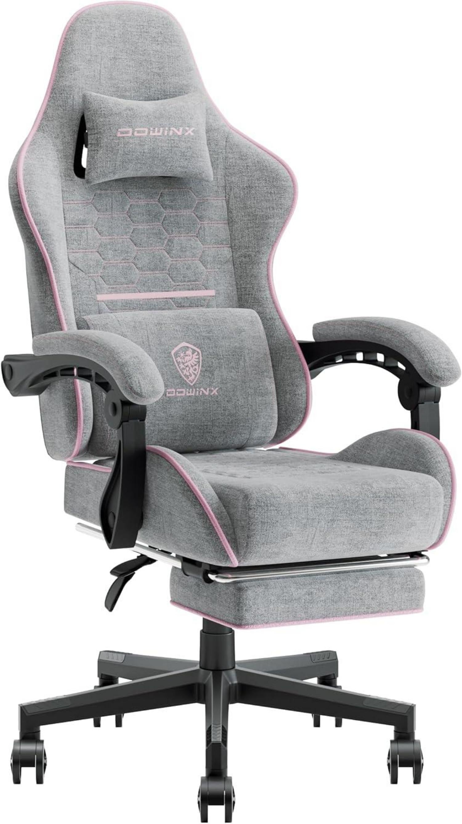 Ergonomischer Gaming Stuhl mit Massage-Funktion und Fußstütze