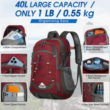 Wanderrucksack 40L Leicht Faltbar Wasserdicht Reflektierend