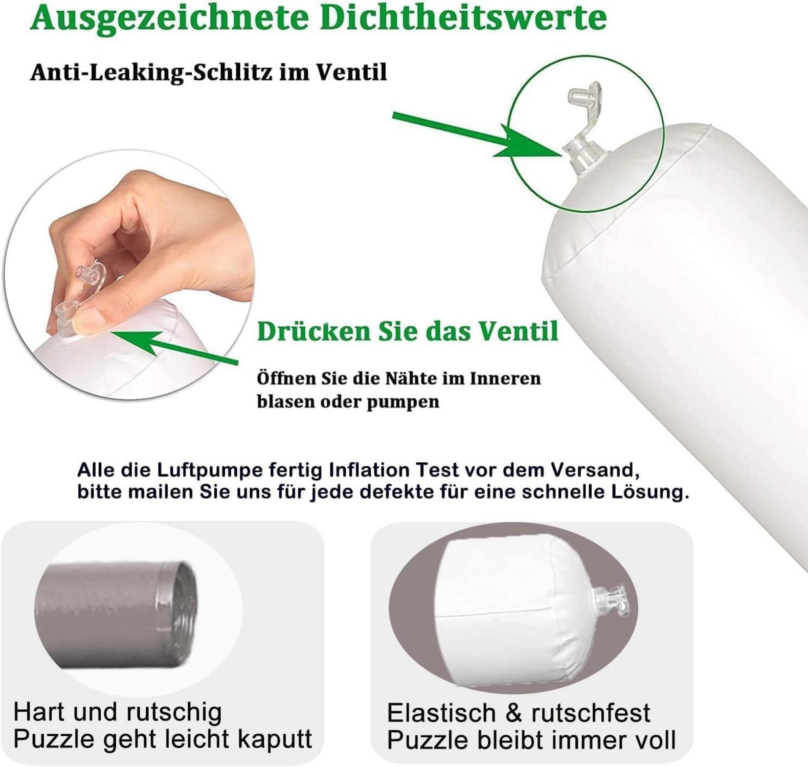 Puzzlematte für bis 1500 Puzzle Teile Schwarz Anti-Leck-Design