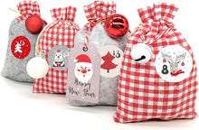 Adventskalender zum Befüllen Stoffsäckchen Kinder 2024