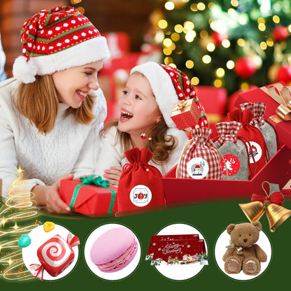 Adventskalender Befüllen Stoffsäckchen Weihnachtskalender Kinder Rot