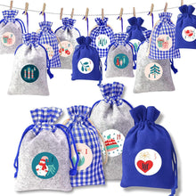 Adventskalender zum Befüllen Stoffbeutel Weihnachtskalender Set