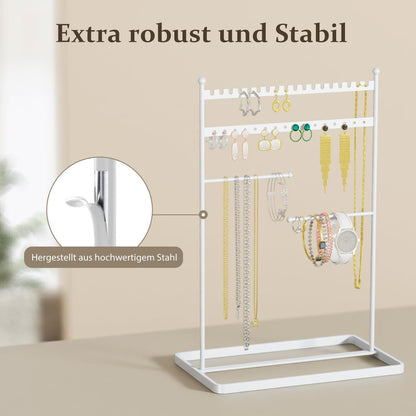 Schmuckständer Organizer Hoch Qualitätsmaterial Weiß 4 Stangen Aesthetic Accessoires