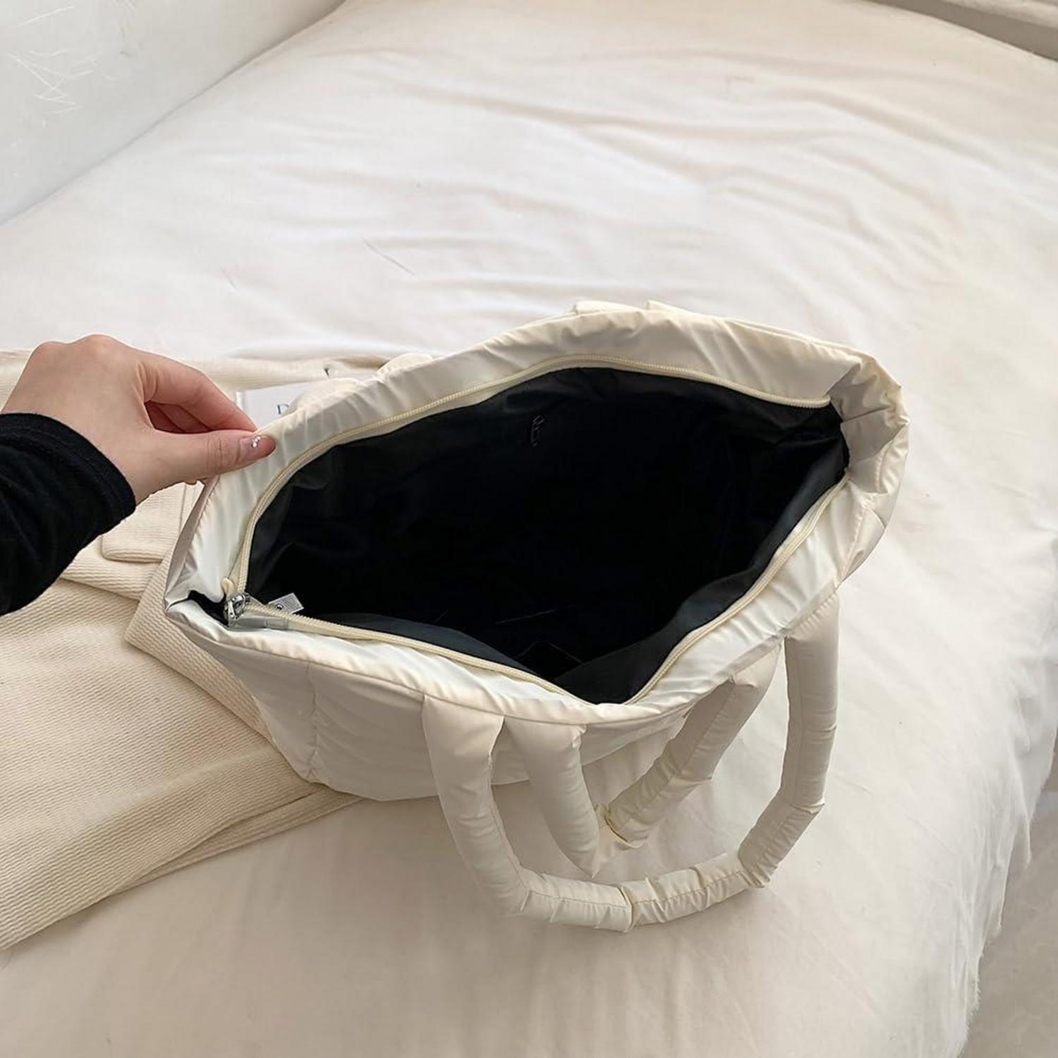 Große Gesteppte Tote Bag mit Reißverschluss, Damen Handtasche