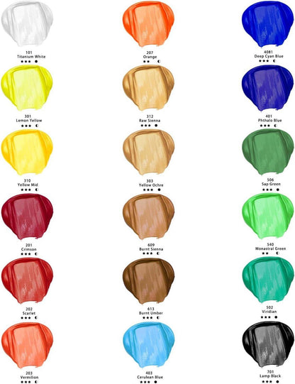 Artecho Acrylfarben Set 18x 36ml, Acrylic