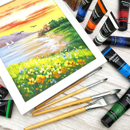Acrylfarben Set 18x36ml Wasserfest Lichtecht schnelltrocknend ideal für Leinwand