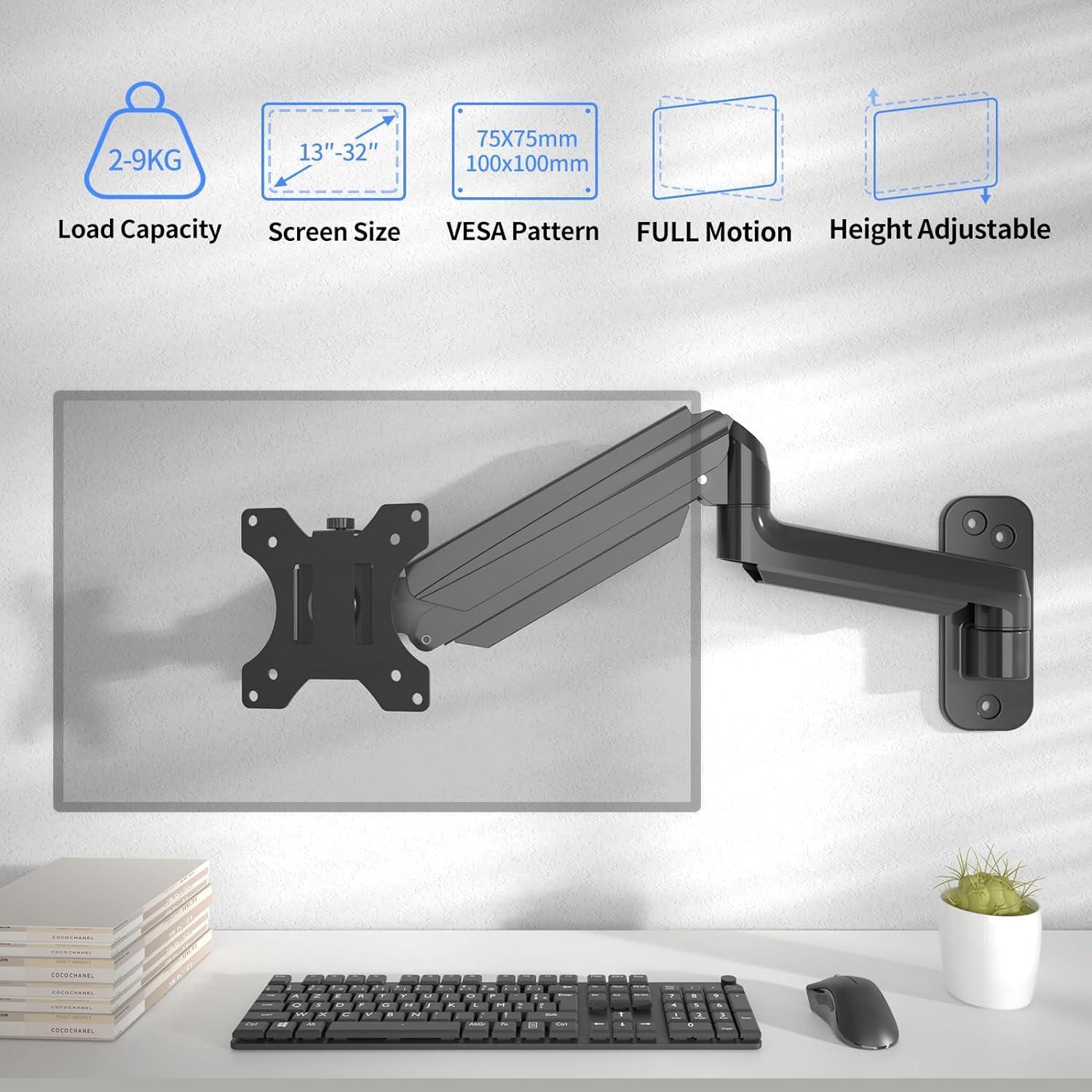 Monitor Wandhalterung für 13-32 Zoll Bildschirme bis 9