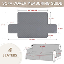 Wasserdichter Sofabezug 4 Sitzer Dunkelgrau rutschfest