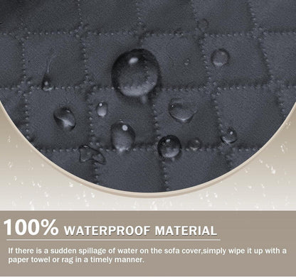 Wasserdichter Sofabezug 2 Sitzer Dunkelgrau rutschfest