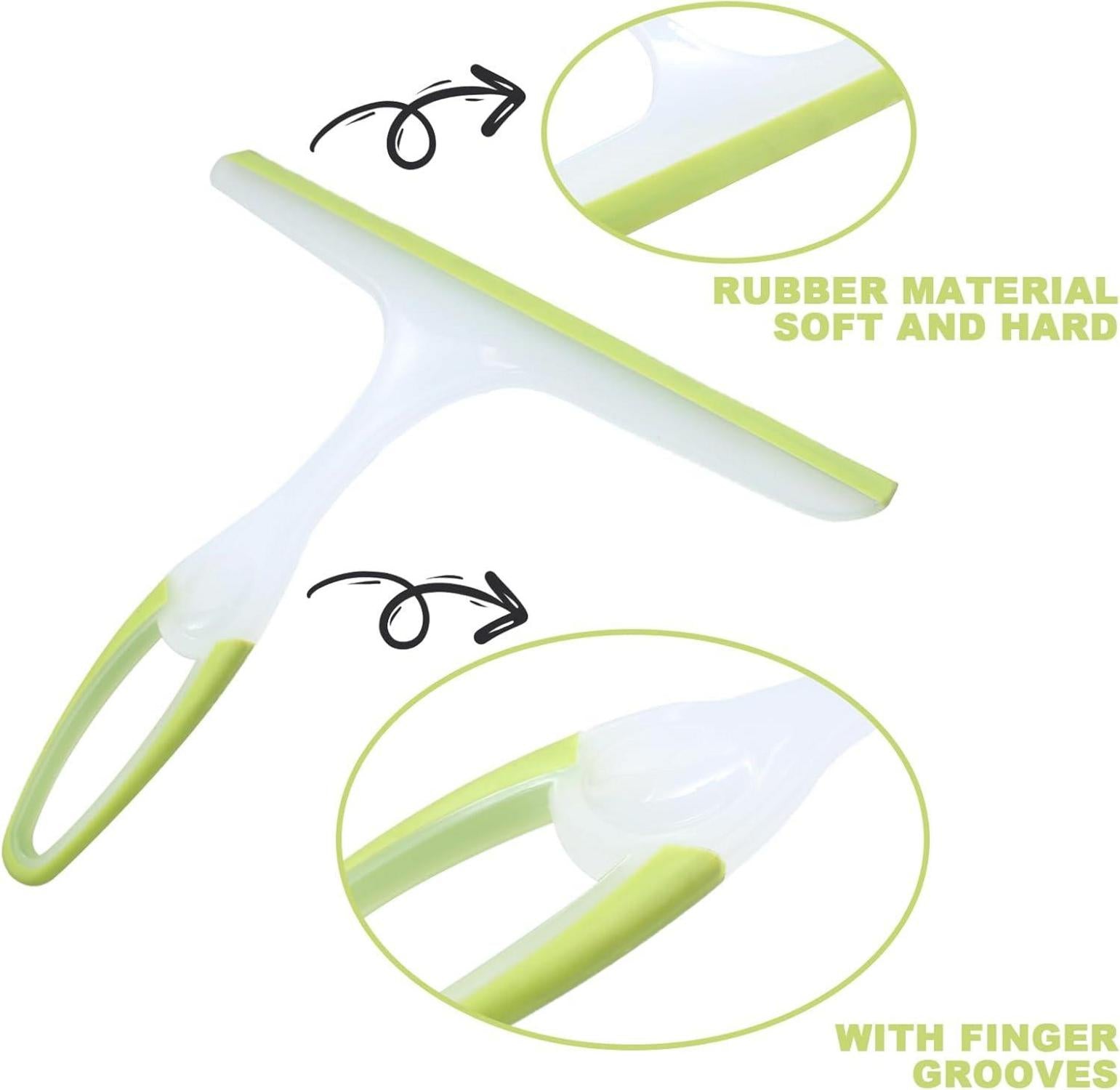 Duschabzieher Shower Squeegee Glasabzieher Grün 24x21cm