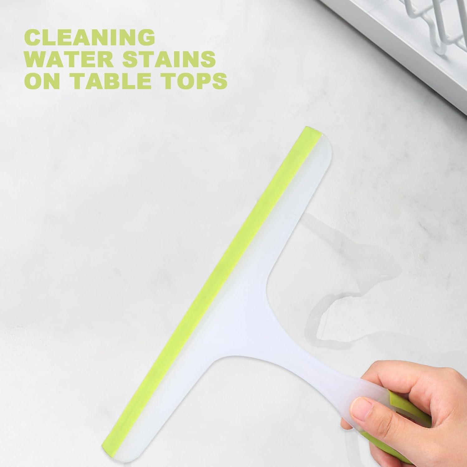 Duschabzieher Gummi Shower Squeegee Glas Fenster Spiegel Grün