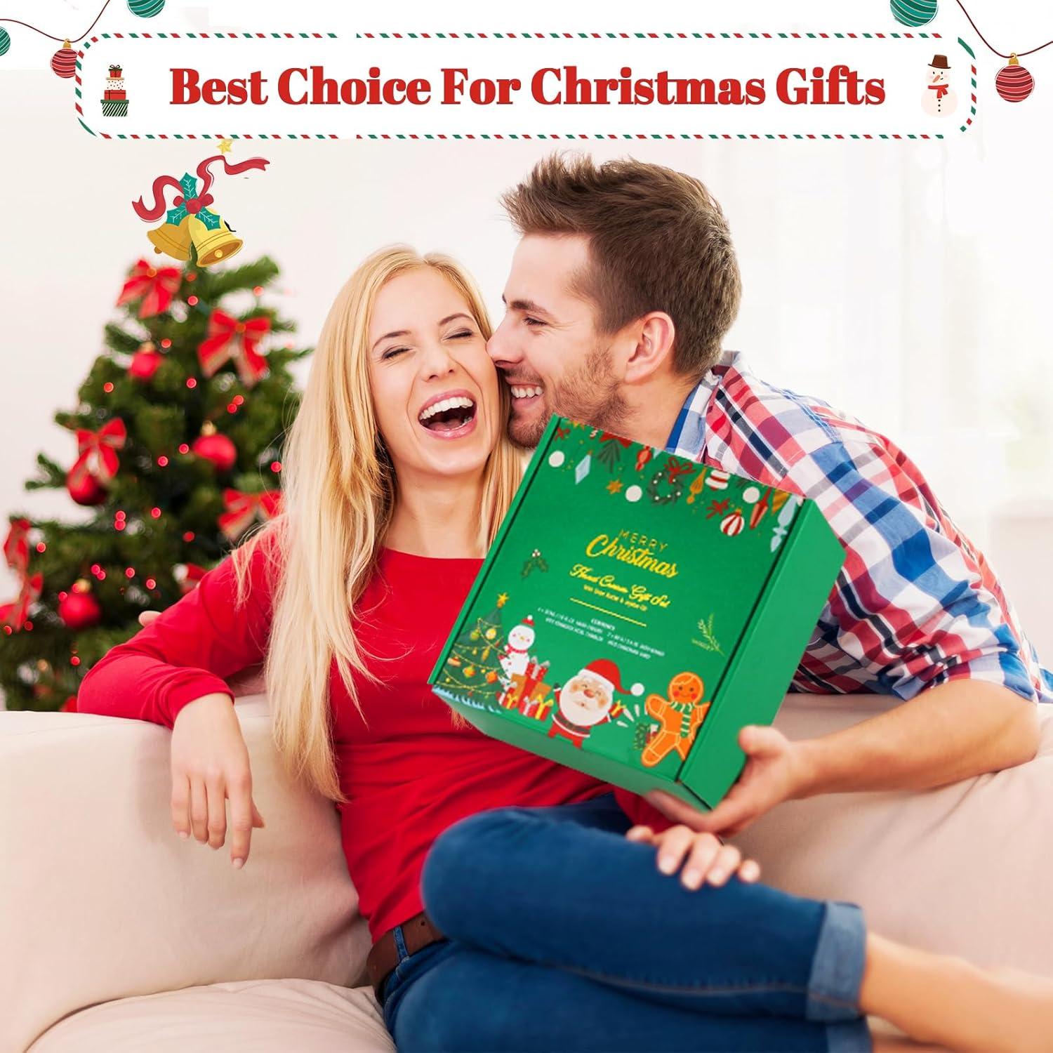 Weihnachtsgeschenkset Frauen - Becher, Handcreme, Badebomben - 7 tlg