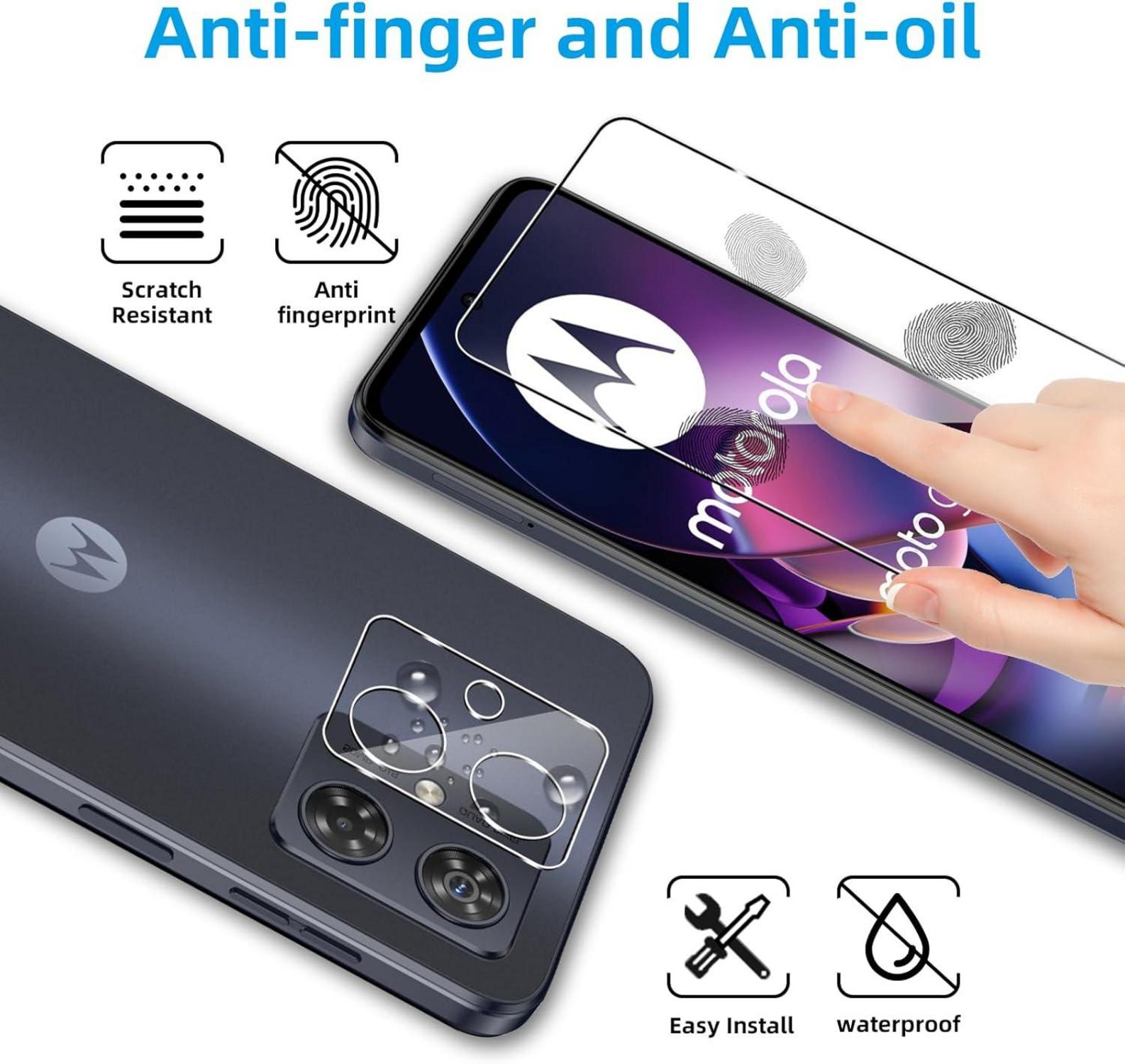 QULLOO Motorola Moto G54 5G G64 Panzerglas Schutzfolie