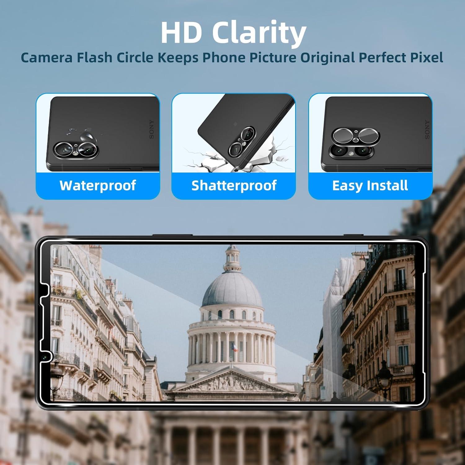 Schutzfolie Sony Xperia 5v Panzerglas 9H Display Kameraschutz