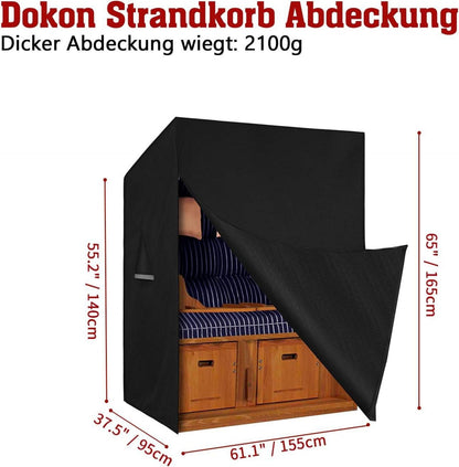 Dokon Strandkorb Schutzhülle 600D Oxford Wasserdicht Winddicht UV