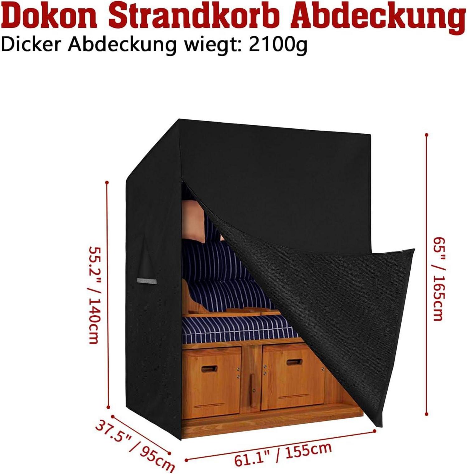Dokon Strandkorb Schutzhülle 600D Oxford Wasserdicht Winddicht UV