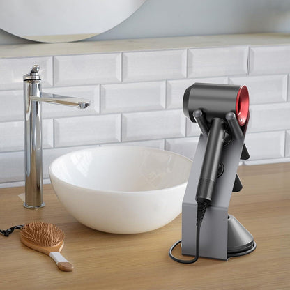 Fönhalter für Dyson Supersonic Haartrockner, Grau, Platzsparend, Kabel-Organizer