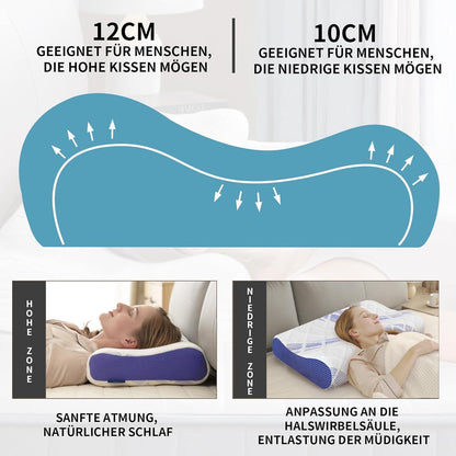 Nackenkissen Höheneinstellbar Memory Foam Seitenschläferkissen