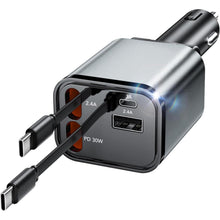 Einziehbares Auto Ladegerät 60W Typ-C Retractable Car