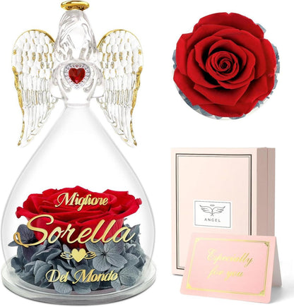Sunia Ewige Rose Engel Figur Geschenk für Beste Mama der Welt